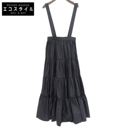 cygne シーニュ サロペ付き ロングティアードスカート スカート レディース ブラック 1 スカート 1