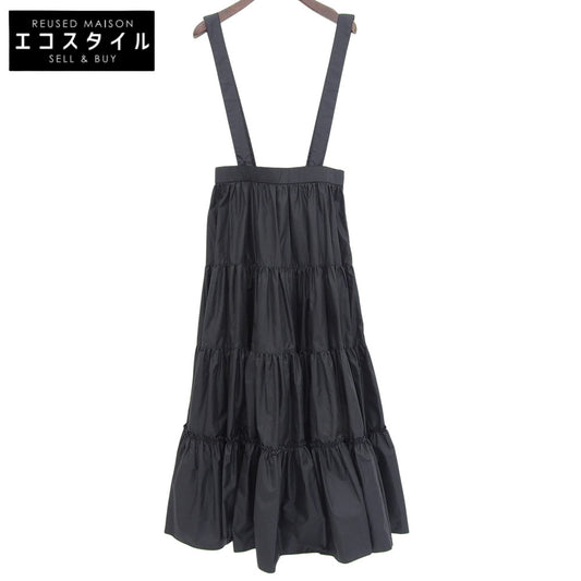 cygne シーニュ サロペ付き ロングティアードスカート スカート レディース ブラック 1 スカート 1