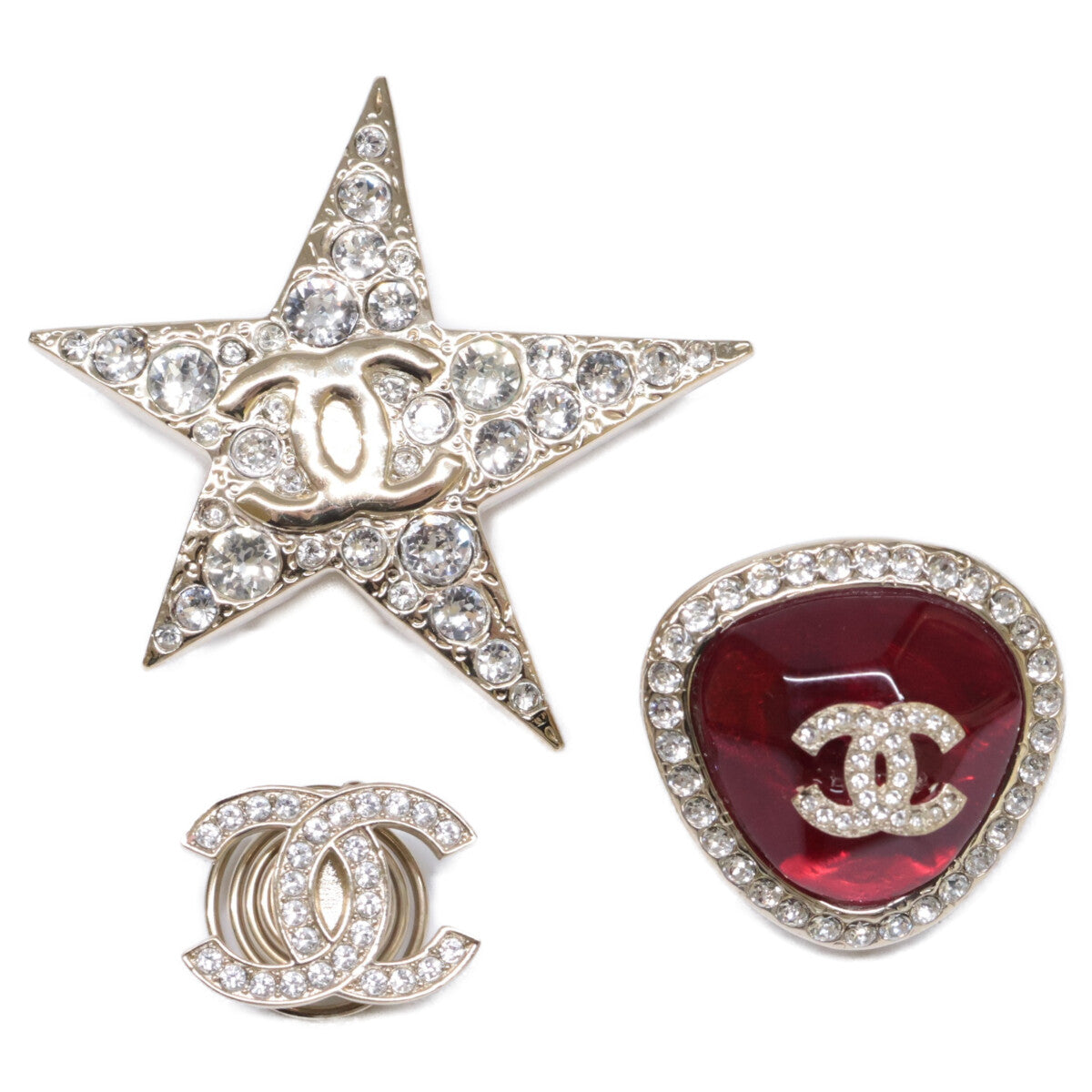 CHANEL シャネル AB7578 B22C ココマーク、レジン、スター、ヘアアクセサリー 3点セット ヘアアクセサリー