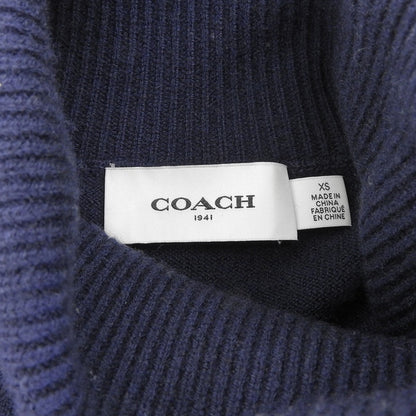 COACH コーチ シグニチャー タートルネックニット トップス レディース ネイビー XS 4530 トップス XS