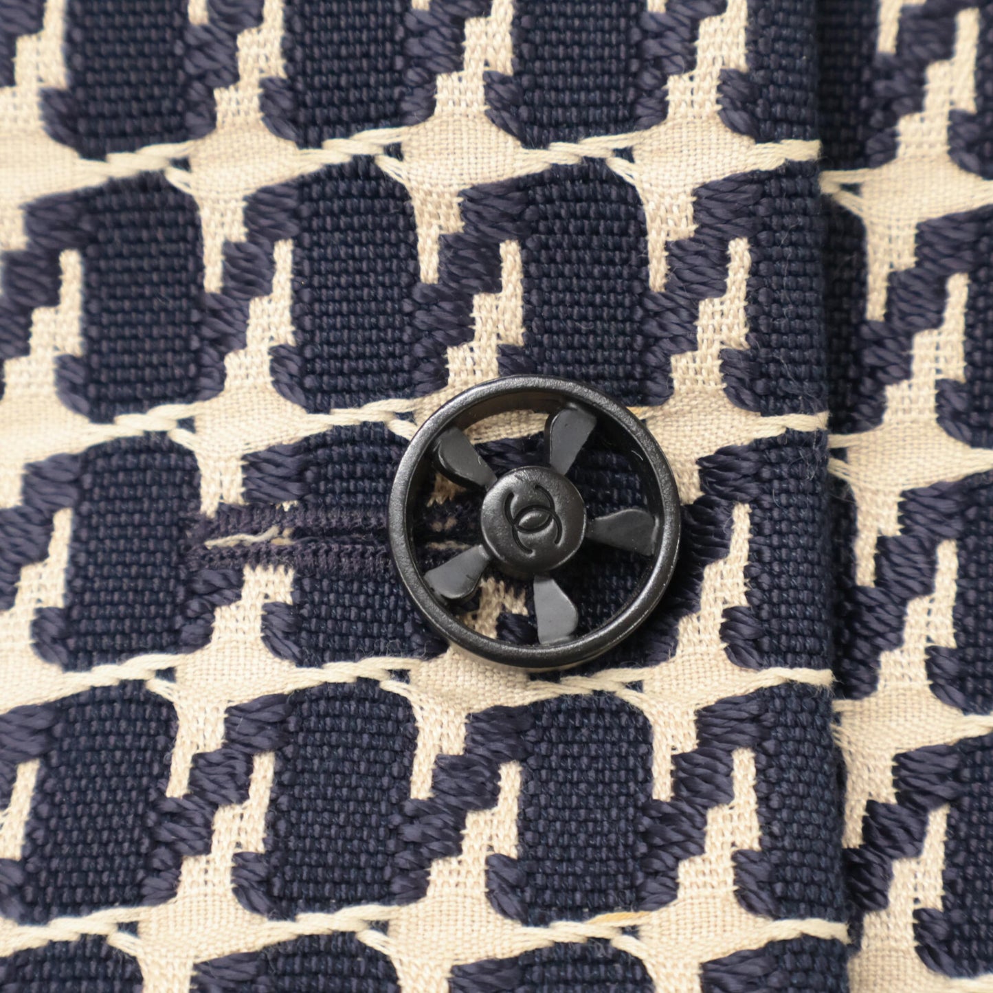 CHANEL シャネル 01P P17432V09913 ホイールココボタン 千鳥格子 ジャケット 36