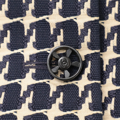 CHANEL シャネル 01P P17432V09913 ホイールココボタン 千鳥格子 ジャケット 36