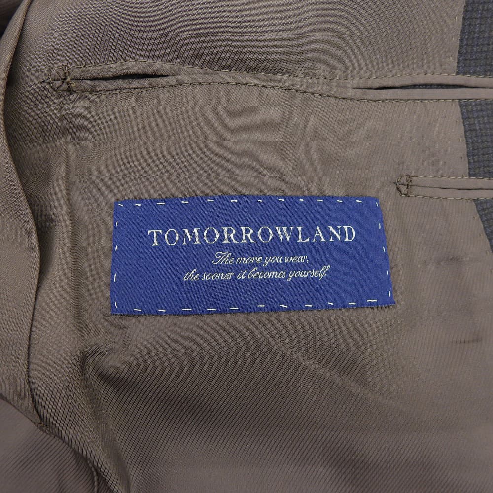 TOMORROWLAND トゥモローランド 美品 ゼニア生地 3ボタン段返り スーツ メンズ ダークグレー系 68065506001 スーツ セットアップ ―