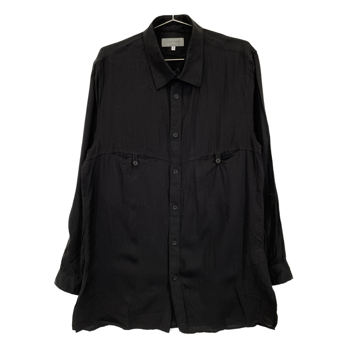 Yohji Yamamoto POUR HOMME ヨウジヤマモトプールオム ﾌﾞﾗｯｸ HS-B07-200 長袖ｼｬﾂ トップス 2