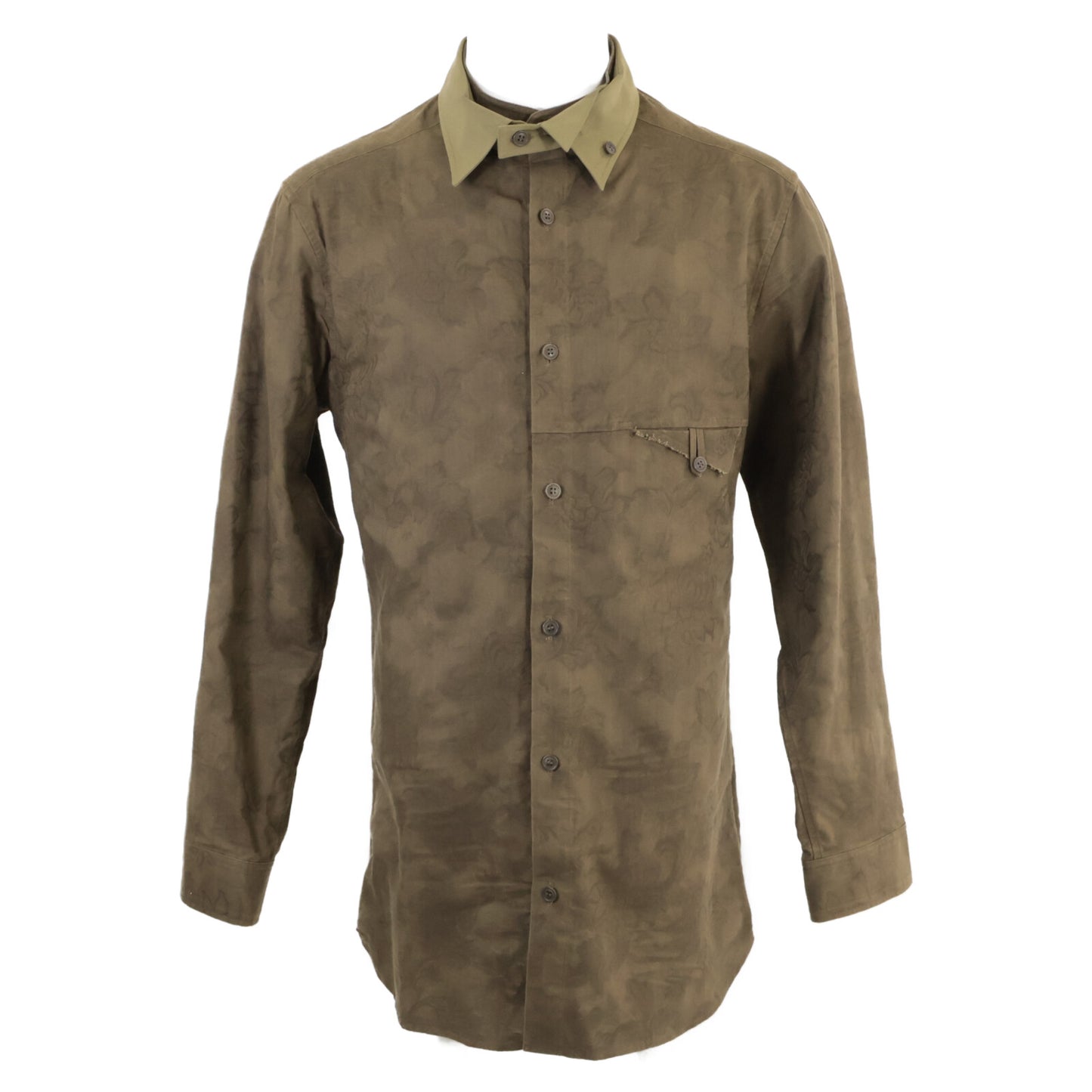 Yohji Yamamoto POUR HOMME ヨウジヤマモトプールオム HO-B71-525 24AW FLOWER JQ ARRANGED SPARE COLLAR BLOUSE トップス 3