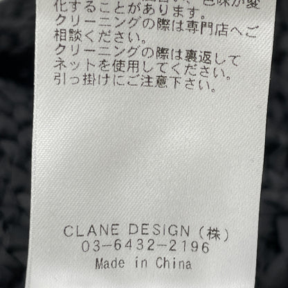 CLANE クラネ 24AW ﾌﾞﾗｯｸ 17106ｰ2252 FRILL HALF SLEEVE HAND KNIT TOPS トップス 1