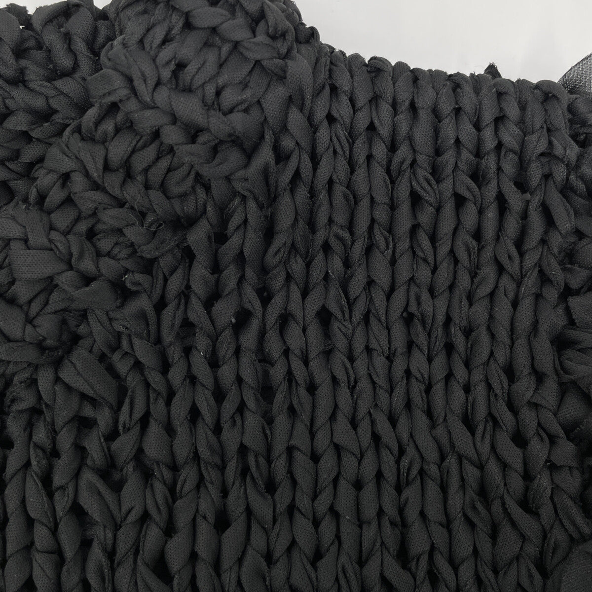 CLANE クラネ 24AW ﾌﾞﾗｯｸ 17106ｰ2252 FRILL HALF SLEEVE HAND KNIT TOPS トップス 1