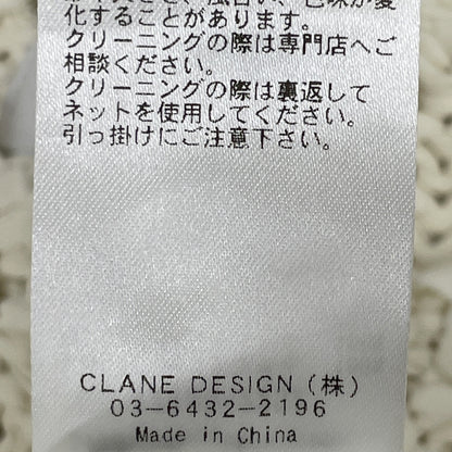 CLANE クラネ 24AW ﾎﾜｲﾄ 17106ｰ2252 FRILL HALF SLEEVE HAND KNIT TOPS トップス 1