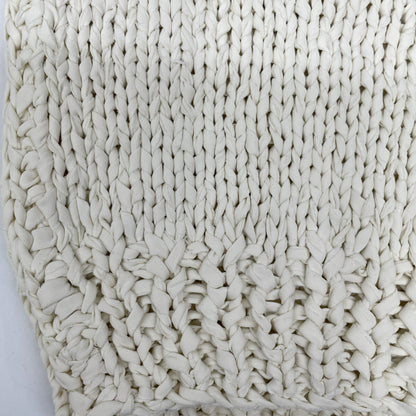 CLANE クラネ 24AW ﾎﾜｲﾄ 17106ｰ2252 FRILL HALF SLEEVE HAND KNIT TOPS トップス 1