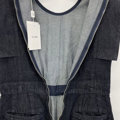 CLANE クラネ 25AW ｲﾝﾃﾞｨｺﾞ 19112ｰ5042 SQUARE SLEEVE DENIM ALL IN ONE オールインワン 1