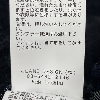 CLANE クラネ 25AW ｲﾝﾃﾞｨｺﾞ 19112ｰ5042 SQUARE SLEEVE DENIM ALL IN ONE オールインワン 1
