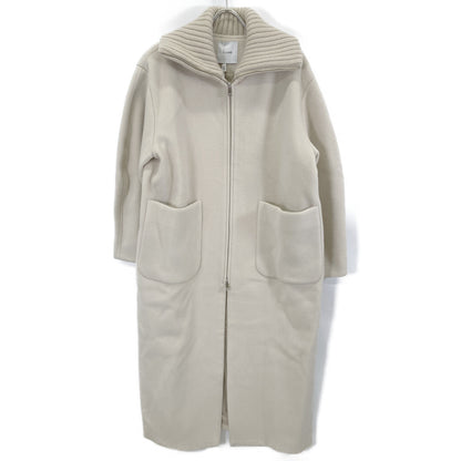 CLANE クラネ 23AW ﾍﾞｰｼﾞｭ 15101ｰ0042 RIB COLLAR WOOL LONG COAT コート 2