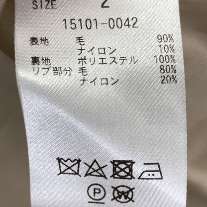 CLANE クラネ 23AW ﾍﾞｰｼﾞｭ 15101ｰ0042 RIB COLLAR WOOL LONG COAT コート 2