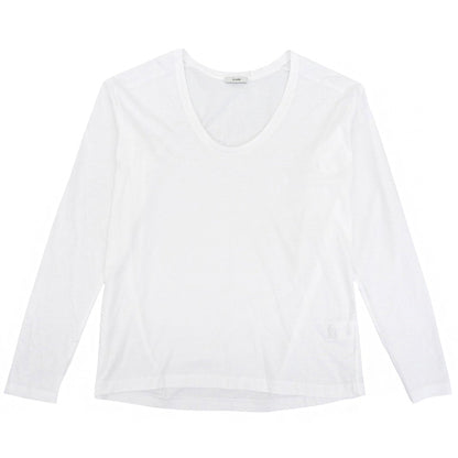 CLANE クラネ 新品同様 DEEP U NECK TOPS コットン トップス レディース ホワイト 1 17105ー1192 24AW トップス 1