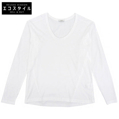CLANE クラネ 新品同様 DEEP U NECK TOPS コットン トップス レディース ホワイト 1 17105ー1192 24AW トップス 1