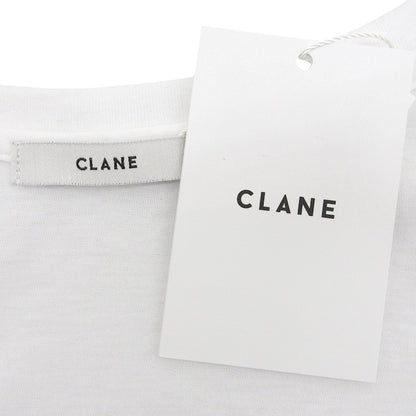 CLANE クラネ 新品同様 DEEP U NECK TOPS コットン トップス レディース ホワイト 1 17105ー1192 24AW トップス 1