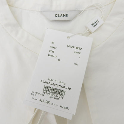 CLANE クラネ 新品同様 ROUNDED FLAT COLLAR SHIRT トップス レディース ホワイト 1 14122-4262 23SS トップス 1