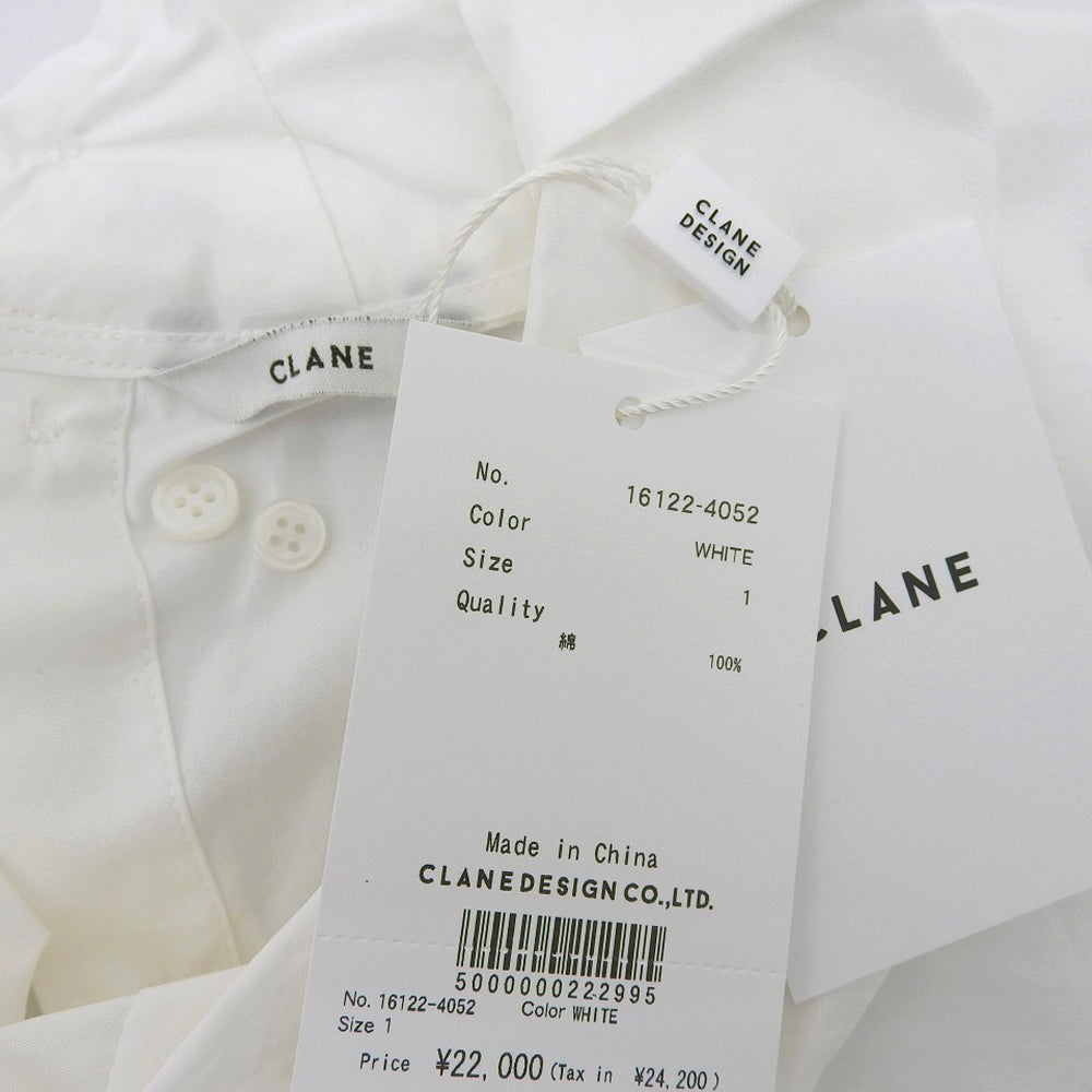 CLANE クラネ 新品同様 バルーンネック シャツ トップス レディース ホワイト 1 16122-4052 24SS トップス 1