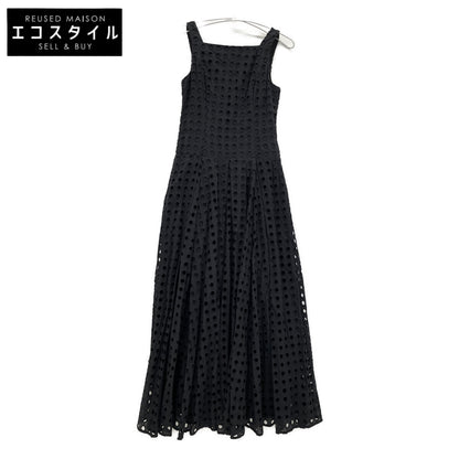 CLANE クラネ 24SS ﾌﾞﾗｯｸ 16112-5272 ﾎｰﾙﾄﾞｯﾄｷｬﾐｿｰﾙﾜﾝﾋﾟｰｽ ワンピース 0