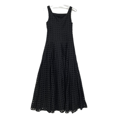 CLANE クラネ 24SS ﾌﾞﾗｯｸ 16112-5272 ﾎｰﾙﾄﾞｯﾄｷｬﾐｿｰﾙﾜﾝﾋﾟｰｽ ワンピース 0