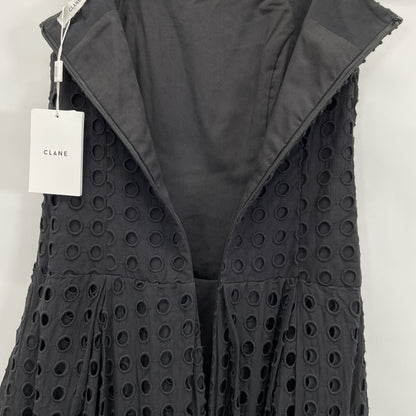 CLANE クラネ 24SS ﾌﾞﾗｯｸ 16112-5272 ﾎｰﾙﾄﾞｯﾄｷｬﾐｿｰﾙﾜﾝﾋﾟｰｽ ワンピース 0