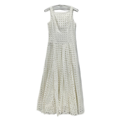 CLANE クラネ 24SS ﾎﾜｲﾄ 16112-5272 ﾎｰﾙﾄﾞｯﾄｷｬﾐｿｰﾙﾜﾝﾋﾟｰｽ ワンピース 0