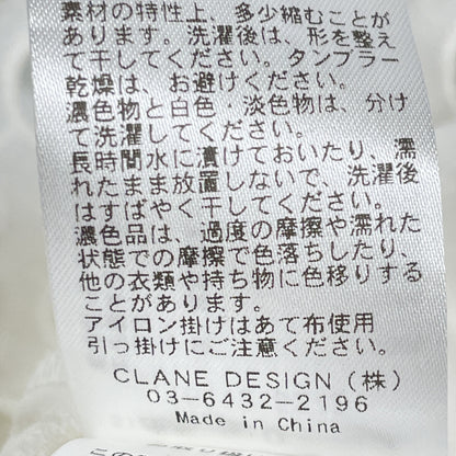 CLANE クラネ 24SS ﾎﾜｲﾄ 16112-5272 ﾎｰﾙﾄﾞｯﾄｷｬﾐｿｰﾙﾜﾝﾋﾟｰｽ ワンピース 0