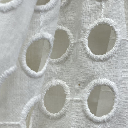 CLANE クラネ 24SS ﾎﾜｲﾄ 16112-5272 ﾎｰﾙﾄﾞｯﾄｷｬﾐｿｰﾙﾜﾝﾋﾟｰｽ ワンピース 0