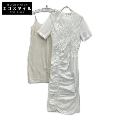 CLANE クラネ 25SS 18112-5182 ﾎﾜｲﾄ RANDOM SHIRRING ONEPIECE ワンピース 1