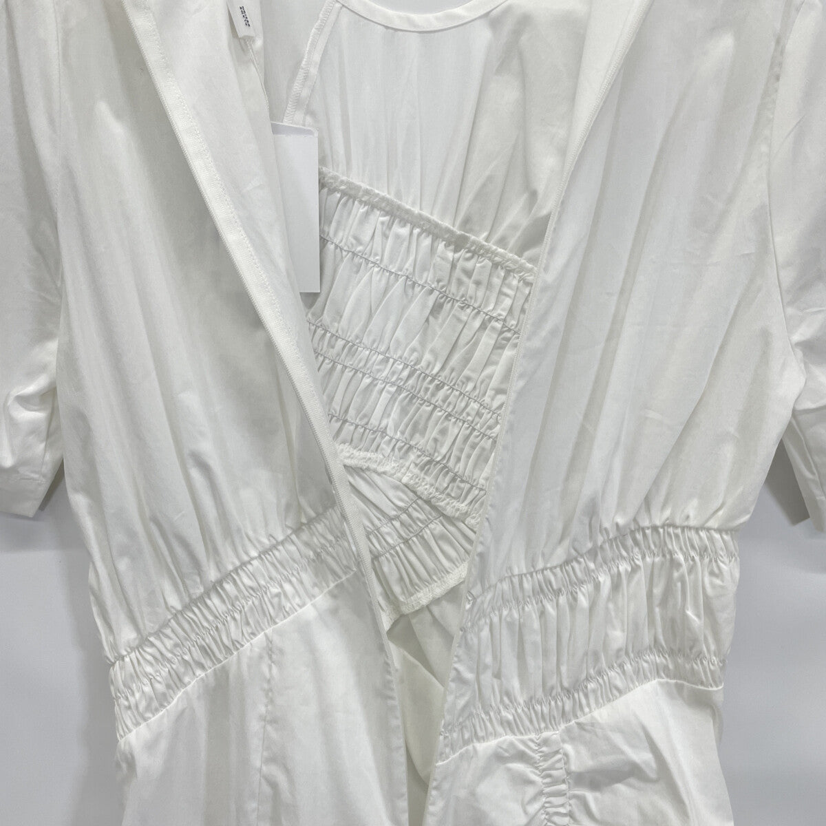 CLANE クラネ 25SS 18112-5182 ﾎﾜｲﾄ RANDOM SHIRRING ONEPIECE ワンピース 1