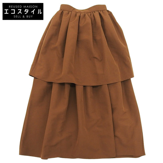 CLANE クラネ 新品同様 フリル ティアード スカート レディース ブラウン 1 17109-6152 24AW スカート 1