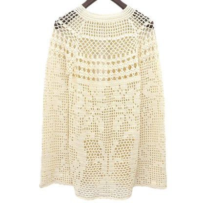 CLANE クラネ 新品同様 バックオープン クロシェニット トップス レディース ベージュ F 18106-2272 25SS トップス F