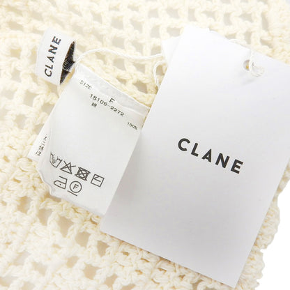 CLANE クラネ 新品同様 バックオープン クロシェニット トップス レディース ベージュ F 18106-2272 25SS トップス F