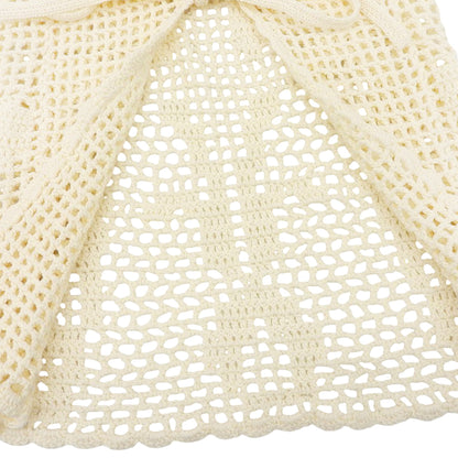 CLANE クラネ 新品同様 バックオープン クロシェニット トップス レディース ベージュ F 18106-2272 25SS トップス F