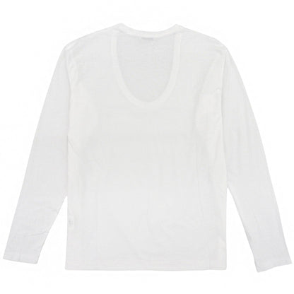 CLANE クラネ 新品同様 Uネックロングスリーブカットソー トップス レディース ホワイト 1 17105-1192 24AW トップス 1