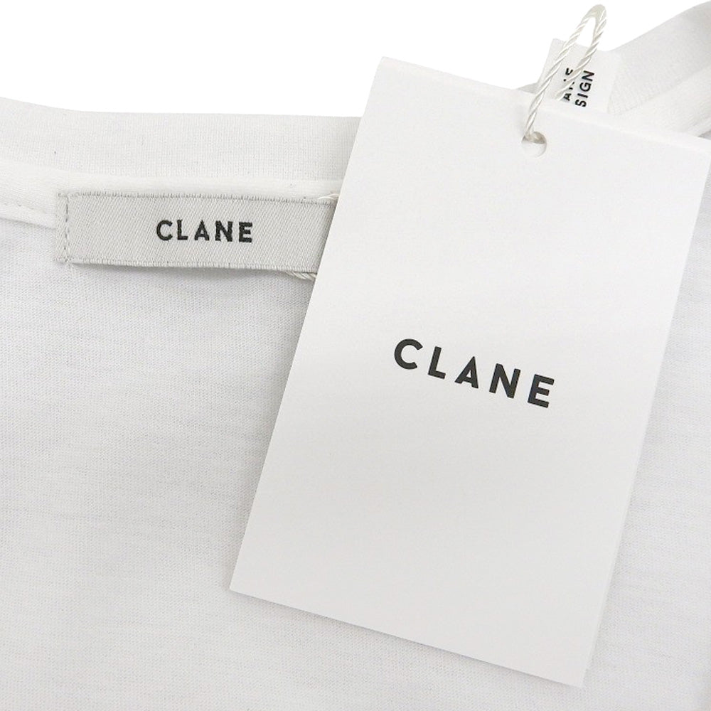 CLANE クラネ 新品同様 Uネックロングスリーブカットソー トップス レディース ホワイト 1 17105-1192 24AW トップス 1