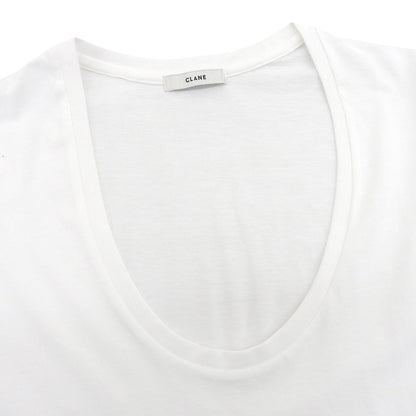 CLANE クラネ 新品同様 Uネックロングスリーブカットソー トップス レディース ホワイト 1 17105-1192 24AW トップス 1
