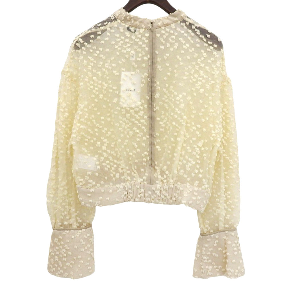 CLANE クラネ 新品同様 SNOW DOT JACQUARD TOPS トップス レディース アイボリー 1 15122ー4122 23AW トップス 1