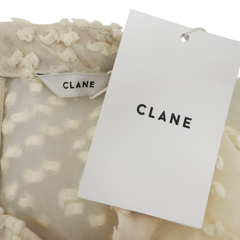 CLANE クラネ 新品同様 SNOW DOT JACQUARD TOPS トップス レディース アイボリー 1 15122ー4122 23AW トップス 1