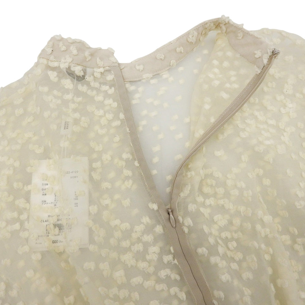 CLANE クラネ 新品同様 SNOW DOT JACQUARD TOPS トップス レディース アイボリー 1 15122ー4122 23AW トップス 1