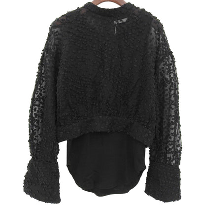 CLANE クラネ 新品同様 SNOW DOT JACQUARD TOPS インナー付 トップス レディース ブラック 1 15122ー4122 23AW トップス 1