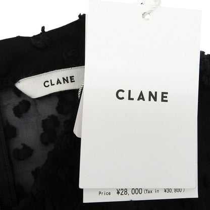 CLANE クラネ 新品同様 SNOW DOT JACQUARD TOPS インナー付 トップス レディース ブラック 1 15122ー4122 23AW トップス 1