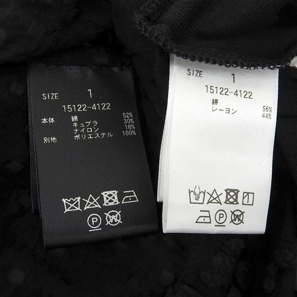 CLANE クラネ 新品同様 SNOW DOT JACQUARD TOPS インナー付 トップス レディース ブラック 1 15122ー4122 23AW トップス 1