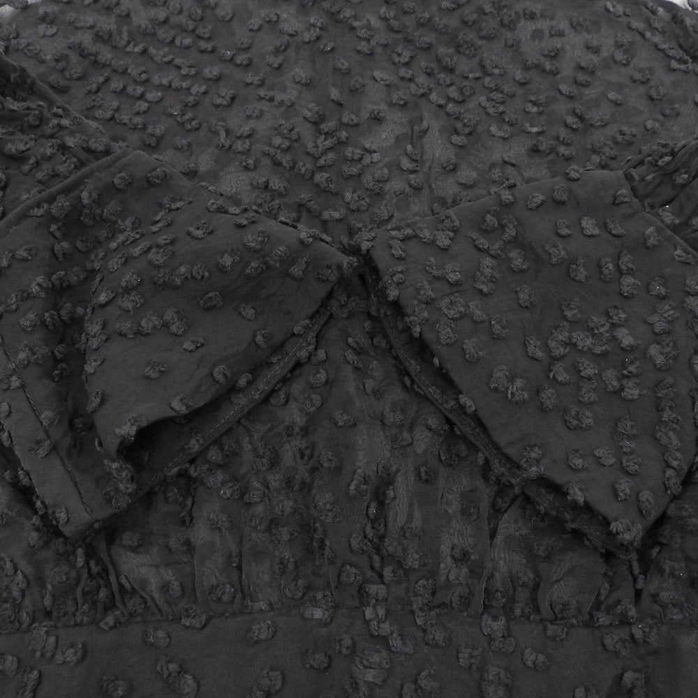 CLANE クラネ 新品同様 SNOW DOT JACQUARD TOPS インナー付 トップス レディース ブラック 1 15122ー4122 23AW トップス 1