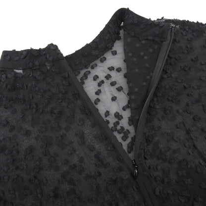 CLANE クラネ 新品同様 SNOW DOT JACQUARD TOPS インナー付 トップス レディース ブラック 1 15122ー4122 23AW トップス 1