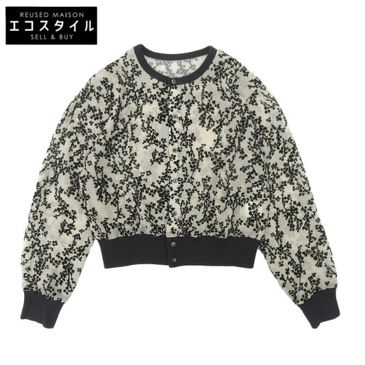 CLANE クラネ 美品 MINAMI TANAKA FLORETS OPAL CARDIGAN カーディガン レディース ベージュ ブラック 1 13122-4212 22AW トップス 1
