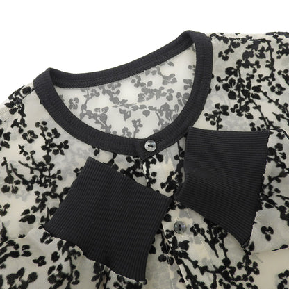 CLANE クラネ 美品 MINAMI TANAKA FLORETS OPAL CARDIGAN カーディガン レディース ベージュ ブラック 1 13122-4212 22AW トップス 1