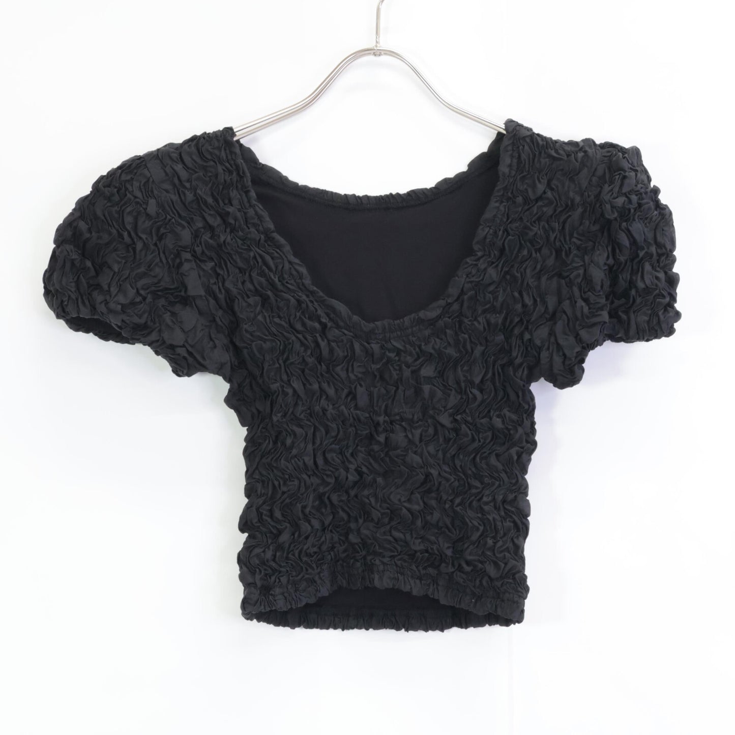 CLANE クラネ 25SS ﾌﾞﾗｯｸ 18105-1252 W FACE SHIRRING TOPS トップス 1