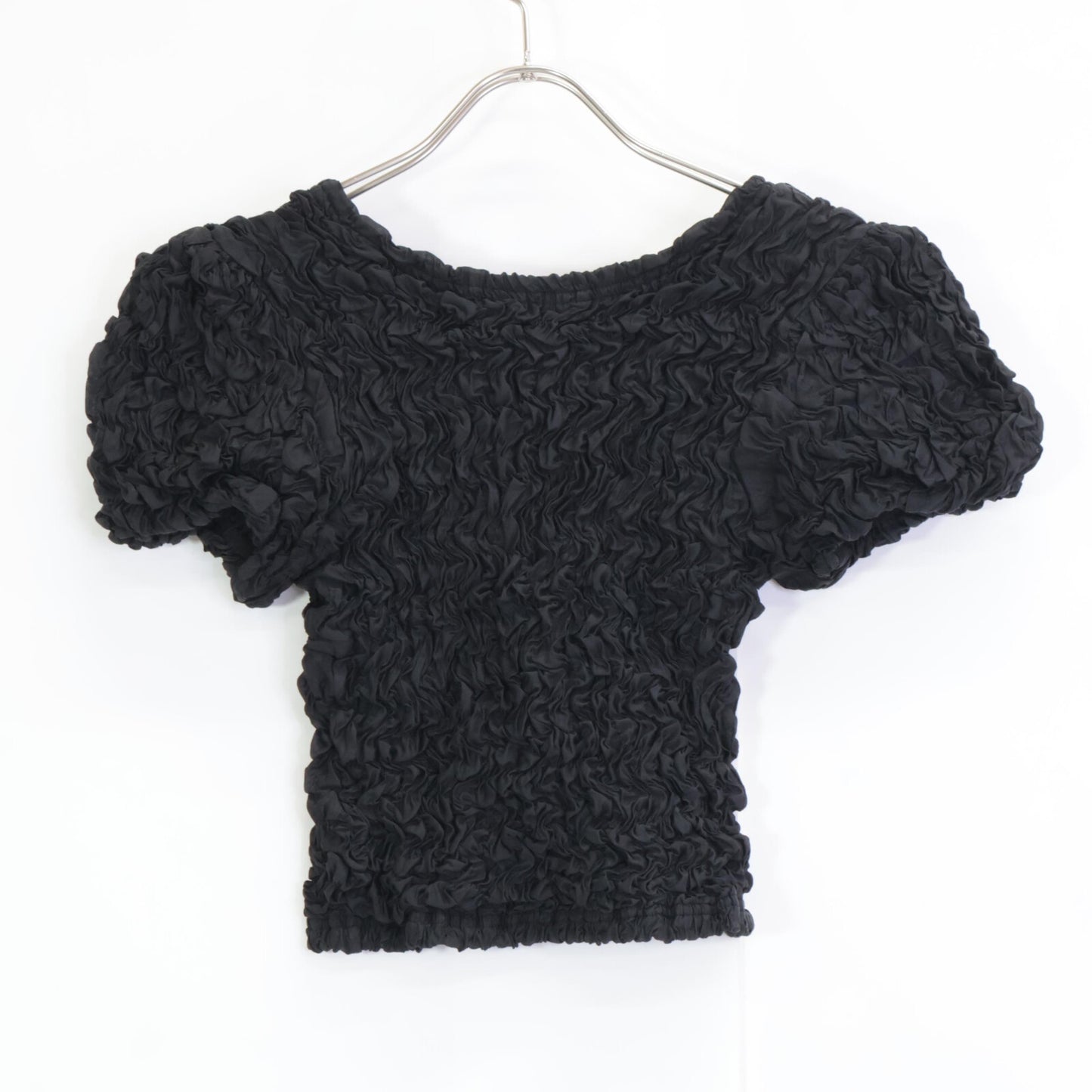 CLANE クラネ 25SS ﾌﾞﾗｯｸ 18105-1252 W FACE SHIRRING TOPS トップス 1