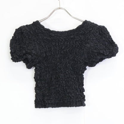 CLANE クラネ 25SS ﾌﾞﾗｯｸ 18105-1252 W FACE SHIRRING TOPS トップス 1